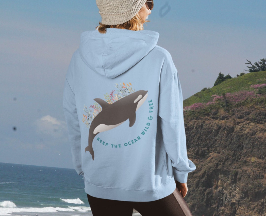 Orca Whale Hoodie Manatee Hoodies Save the Ocean Sweatshirt ...