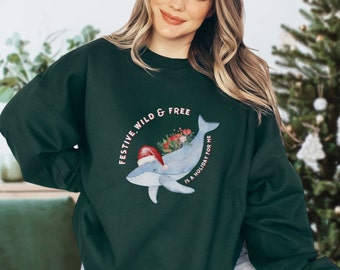 Sudadera de ballena Sudadera de vida silvestre Tiburón ballena Orca Ballena jorobada Camisa ambiental Cambio climático Crewneck Cottage Core Ropa