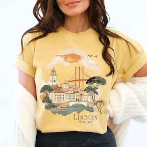 Lisbon Portugal Shirt Portuguese Art T Shirt Lisbon Portugal Gift Lisboa Portugal Souvenir Vacation Shirt European City Shirt Art Lover Tee