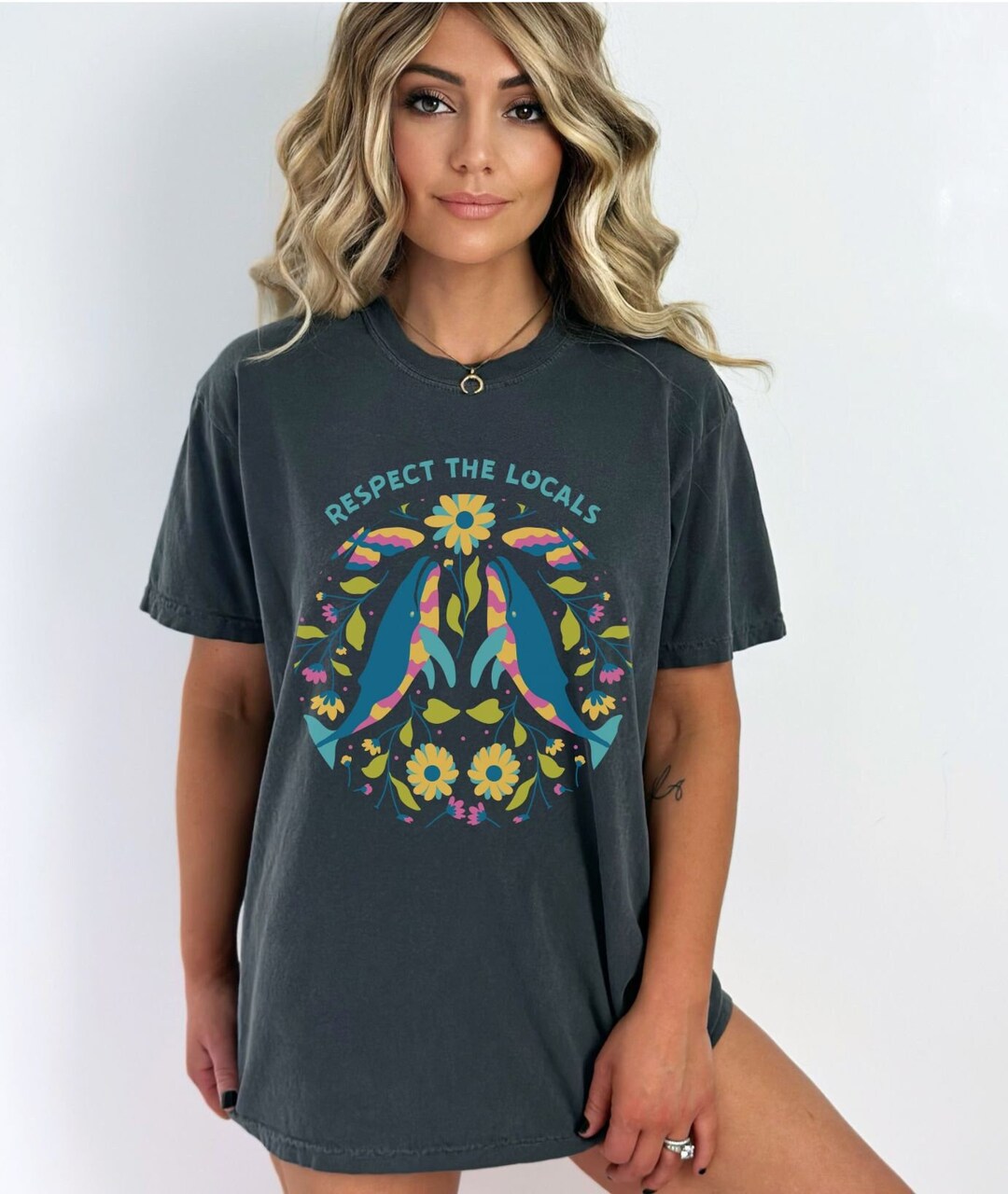 Respect the Locals Whale Shirt Cottagecore Tee Save the Ocean Humpback ...