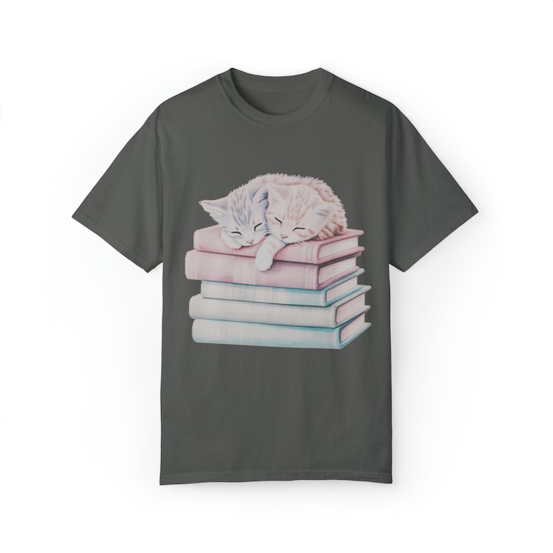 Cat Mom Shirt Coquette Clothing Coquette Shirt Book Lover T Shirt Reader Bookish Tee Cat Themed Gifts For Women Cute Animal Tee Coquette Top Pepper