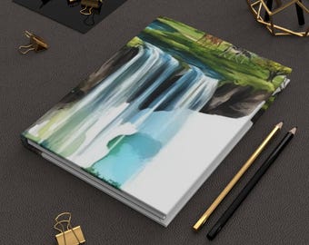 Floating Island Waterfall Hardcover Journal | Matte