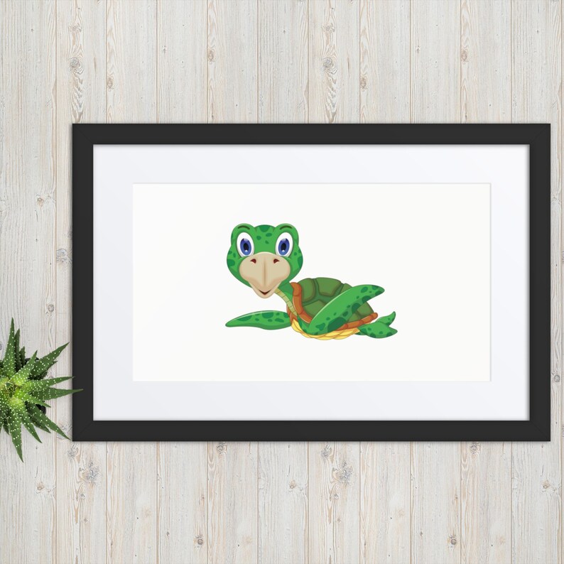 Cute Sea Turtle Cartoon, Marine Life, Ocean Animal, Sea Creature