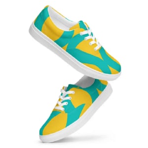 Damen Canvas Schuhe schnüren fließende Welle bunte nahtlose trendige Farben