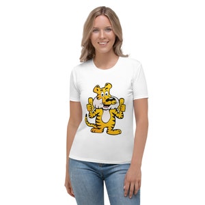 Hand Drawn, Siberian tiger, Vector Illustration, Of A Happy And Proud Siberian Tiger, Women&#39;s T-shirt