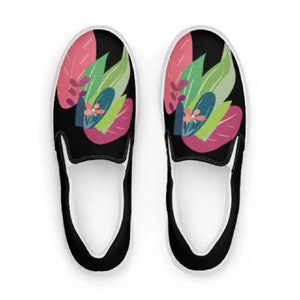 Tropical, Plant Leaves, Free Illustration, Plant Leaves Clipart, HD png, Women’s slip-on canvas shoes
