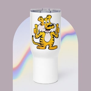 Travel mug with a handle, Hand Drawn Siberian Tiger, Siberian tiger fight, travel mug Stanley