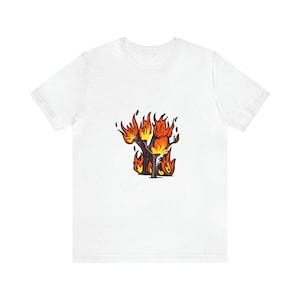 Flat Wind Summer Natural Disaster Element Fire, Camiseta de manga corta unisex