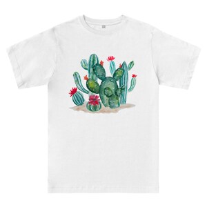 Desert Blossom Delight: Cactus Flower Plants Classic T-Shirt Focus Keyword Cactus Flower Plants - Classic T-Shirt