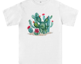 Desert Blossom Delight: Cactus Flower Plants Classic T-Shirt Focus Keyword Cactus Flower Plants - Classic T-Shirt