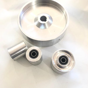 Belt Grinder Drive Wheel 7&quot; Diameter, 5/8&quot; Shaft for 2X72 Knife Grinder Balanced set of 4
