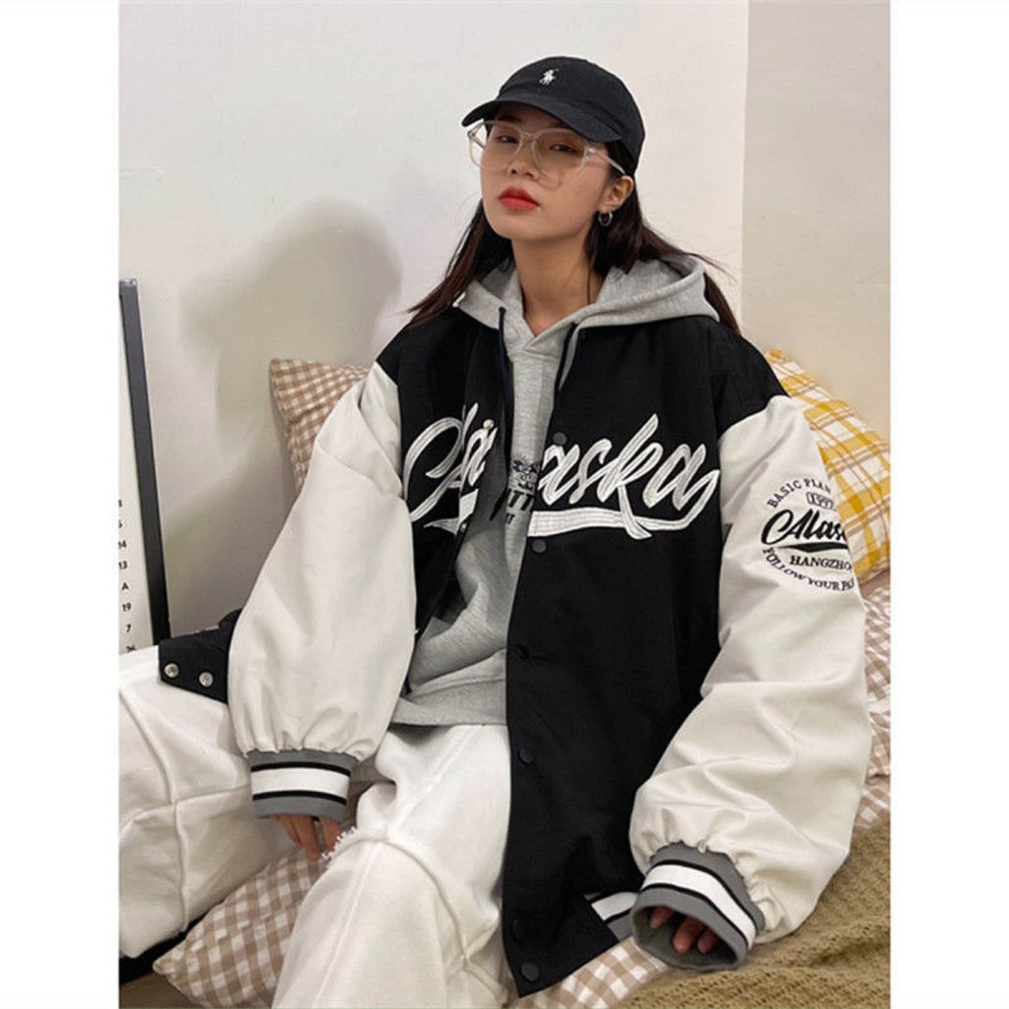 Baseball oversize jacket varsity jacket long sleeved vintage Etsy