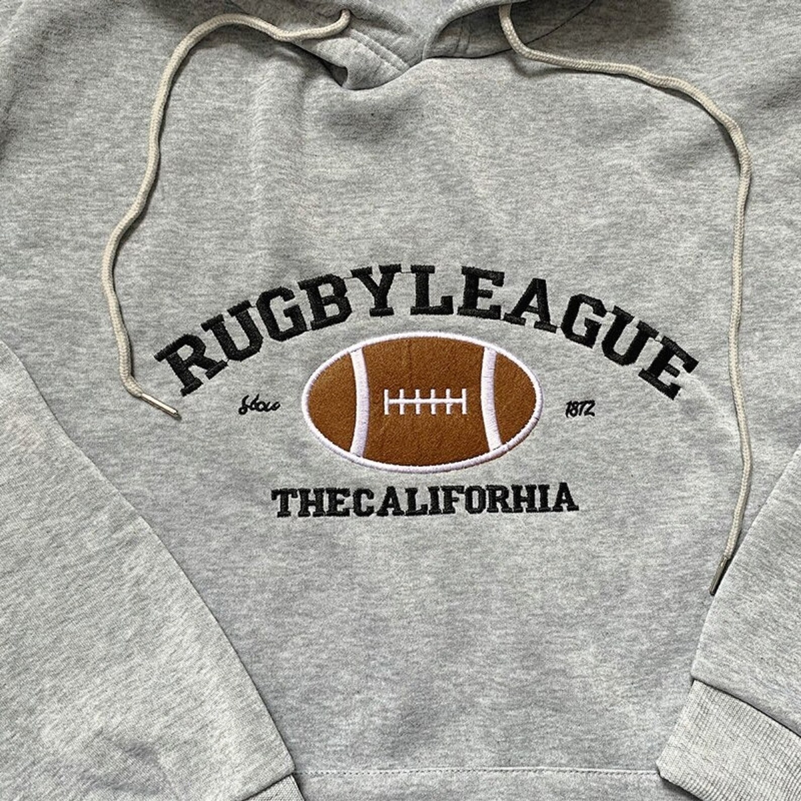 Rugby League Embroidery Design Hooded Sweatshirt Women's Etsy
