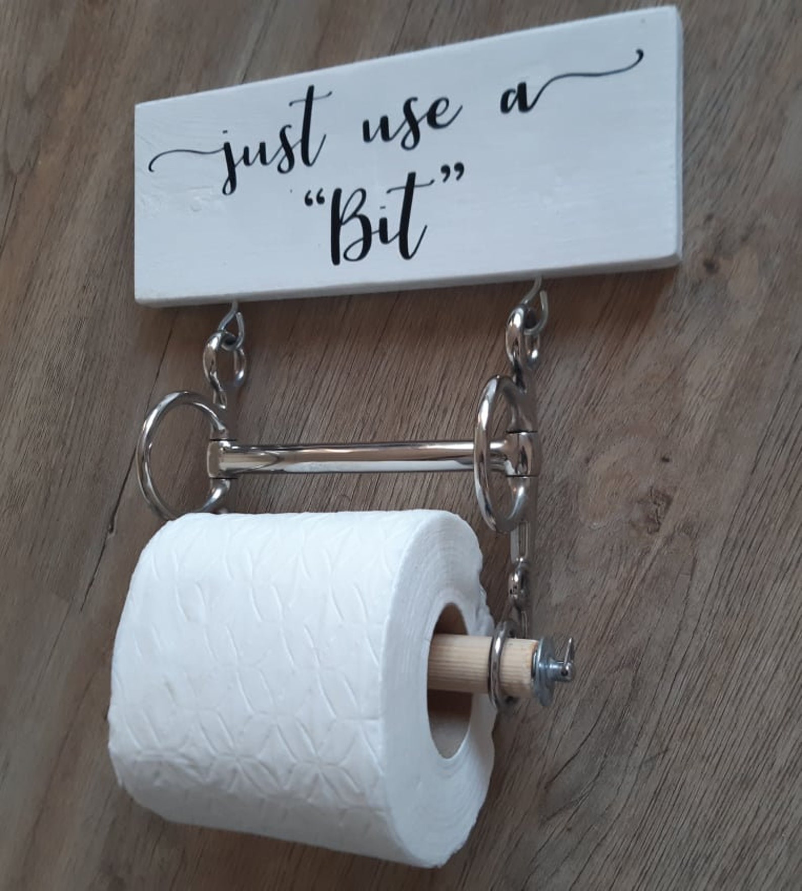 Just Use A Bit Horse Bit Toilet Roll Holder Etsy UK