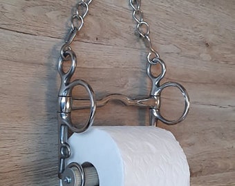 Horse Bit Toilet Roll Holder - Ported Pelham Bit