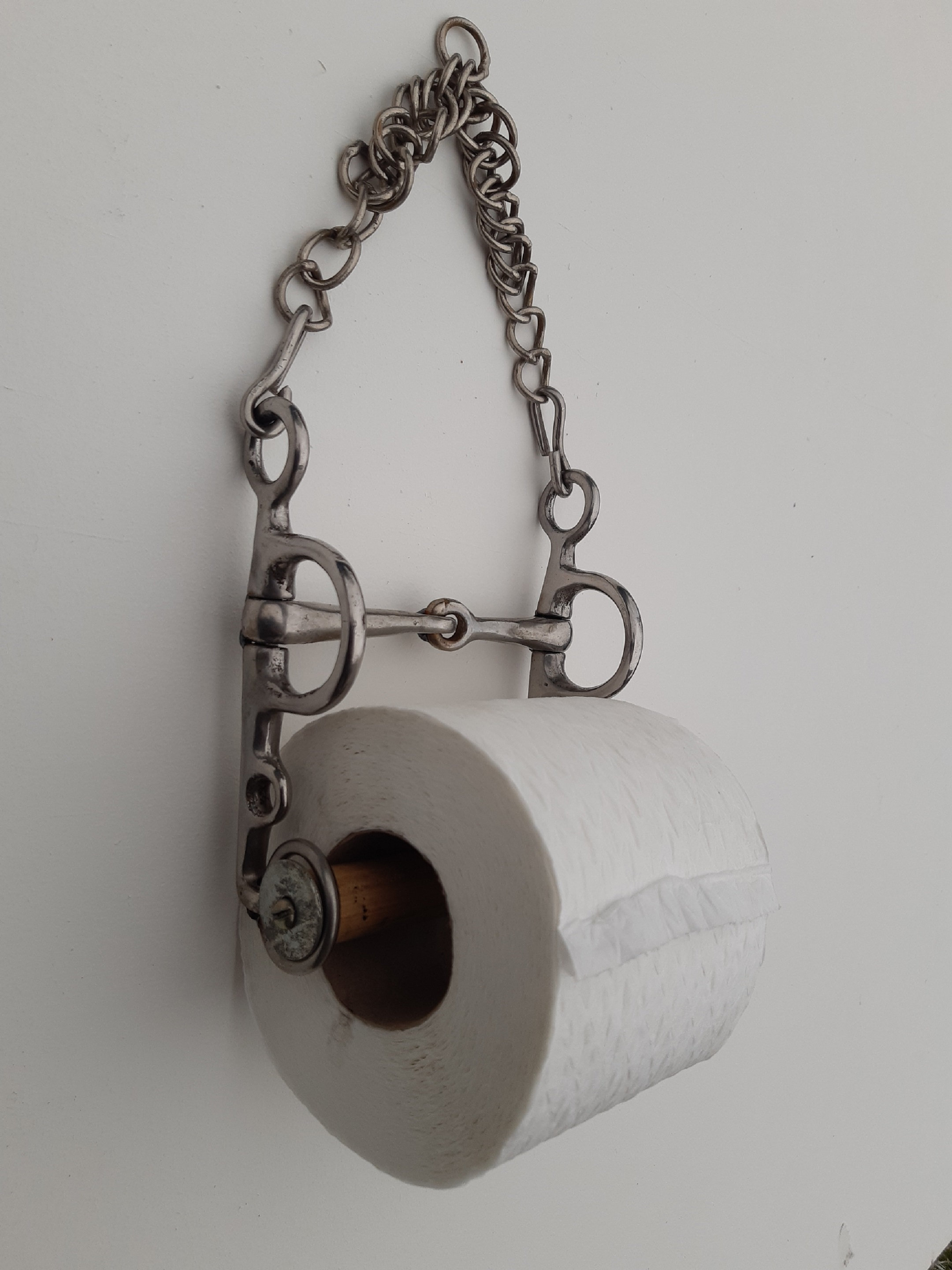 bathroom horse bit horseshoe toilet paper holder / western toilet paper holder / horse pony