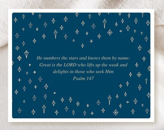 Tarjeta de felicitación del Salmo 147