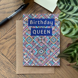 Biglietto di auguri per il compleanno africano ecologico Regina/Principe/Principessa
