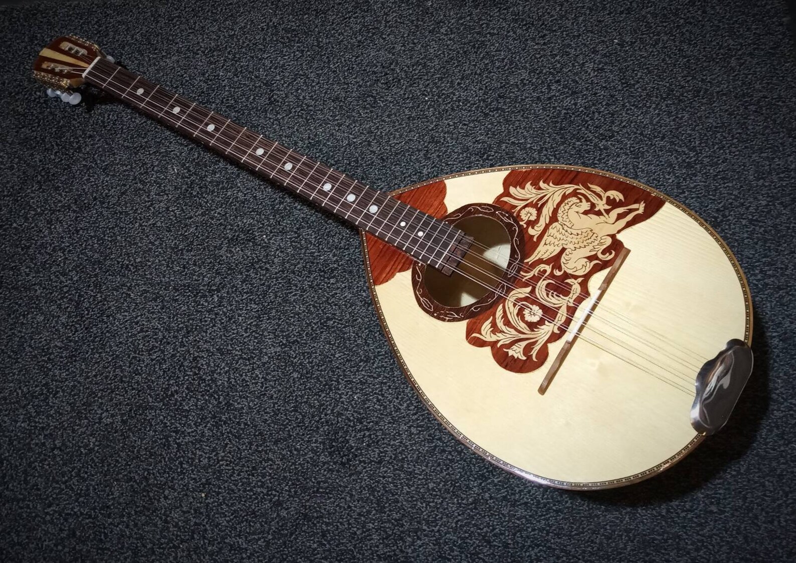 Bouzouki Greek 8string Advance wooden inlaid design Etsy