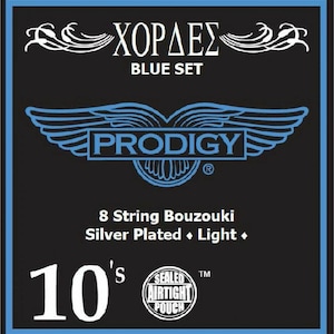 Prodigy Blue Set 8-string Bouzouki Silver Plated Light 10&#39;s