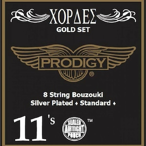 Prodigy Gold Set 8-string Bouzouki Silver Plated Standard 11&#39;s