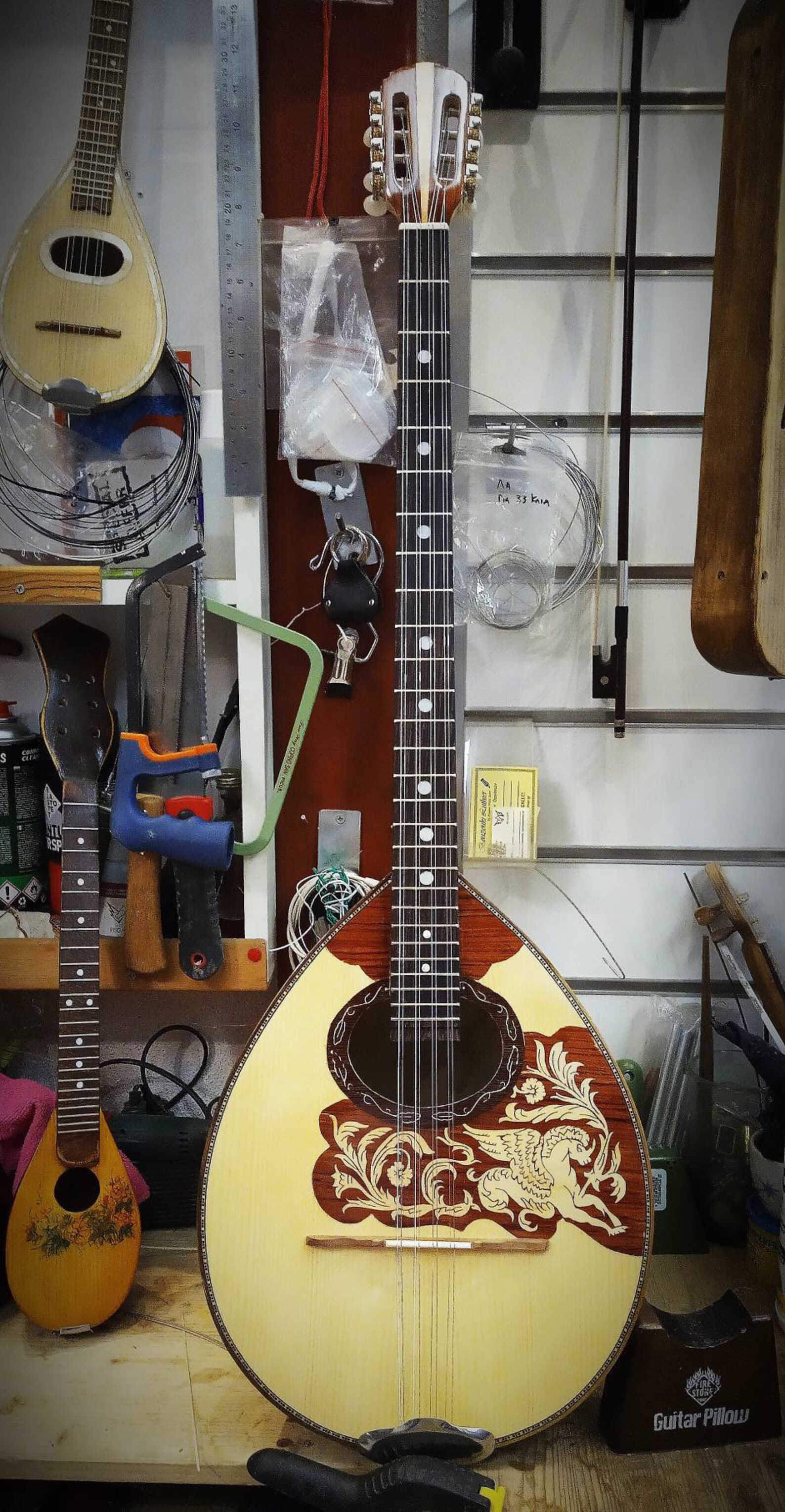 Bouzouki Greek 8string Advance wooden inlaid design Etsy