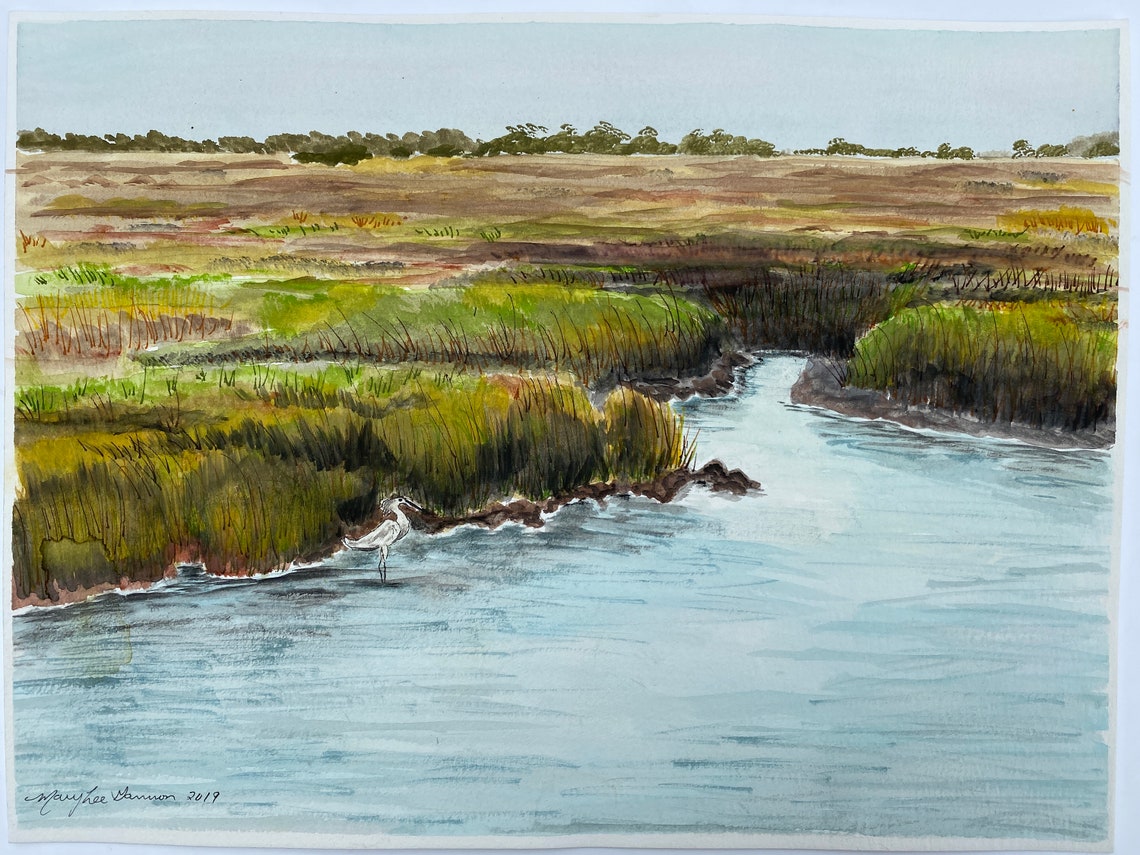 Original Hand Painted Watercolor Picture of Hilton Head Island Etsy