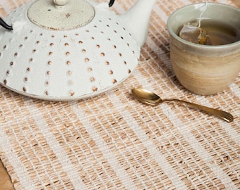 Handwoven Banana Fiber Table Runner, Natural Woven Table Linen, Artisan Made Home Décor, Table Classics