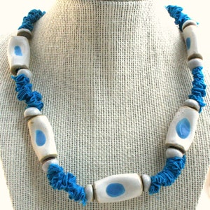 Hand Made, Fair Trade, Eco Friendly, Glazed Ceramic, Echo Floral Necklaces