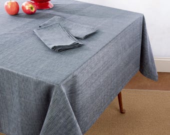 Handwoven Tablecloth Napkin Set Farmhouse Kitchen Decor Housewarming Fathers Day Gift