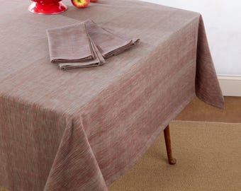 Organic Cotton Ikat Tablecloth, Handwoven Table Linen, Farmhouse Dining Decor, Fair Trade, Timeless