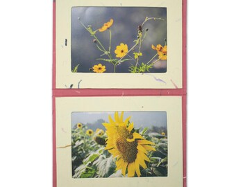 Handmade Recycled Cotton Paper Photo Frame, Tree Free 5x7 Tabletop Display, Fair Trade Artisan Made