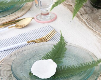 Hand Block Printed Cotton Napkins, Reusable Dinner Table Decor, Modern Axis Set