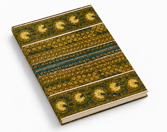 Handmade Recycled Cotton Paper Journal with Soft & Hard Covers ~ Blank Notebook ~ Eco Friendly Fair Trade Stationery ~ Cotton Paper Notebook