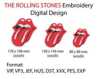 THE ROLLING STONES Embroidery Digital Design