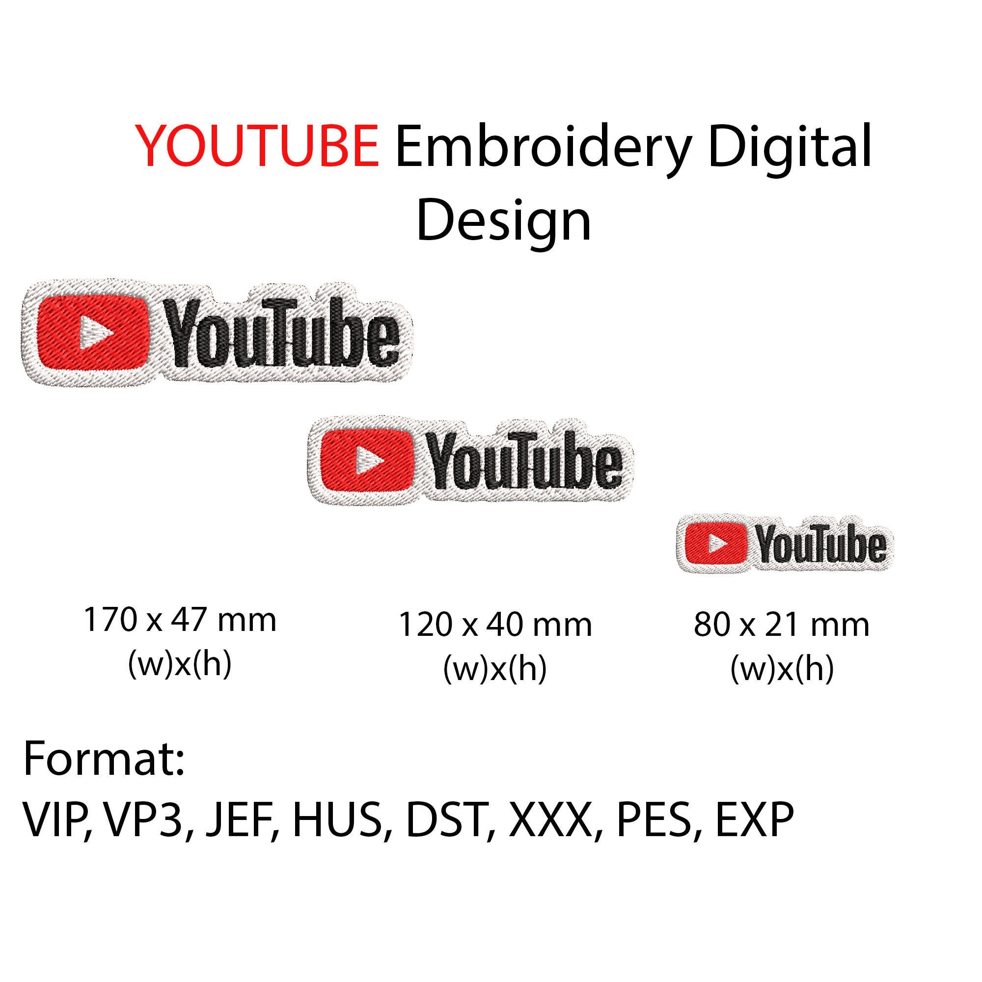 Youtube embroidery digital design  etsy Youtube embroidery digital design  etsy