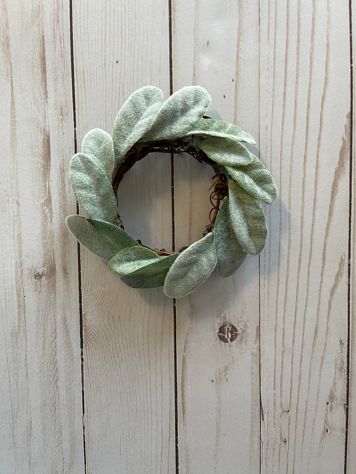 Mini Lamb's Ear Wreath Etsy