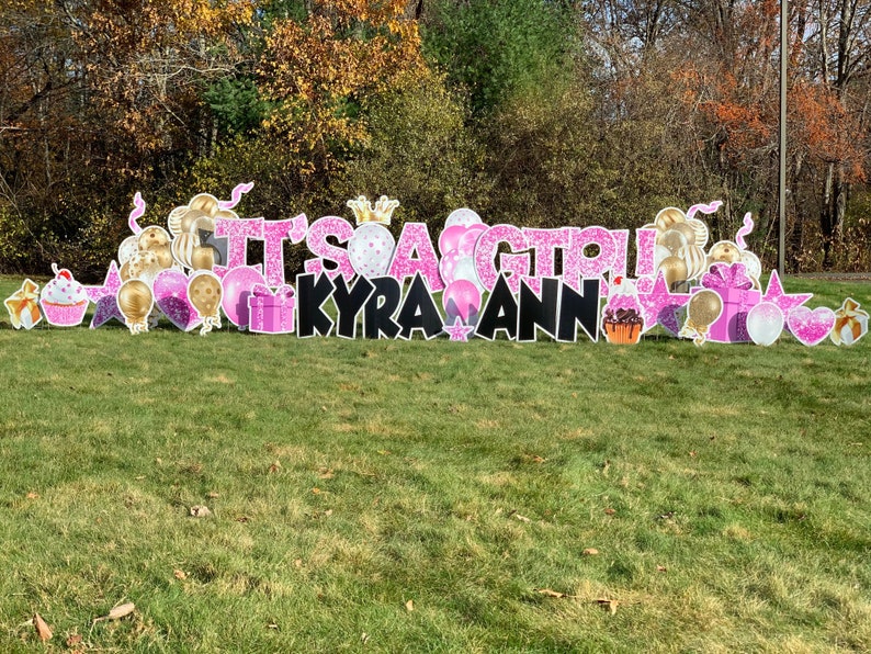 24 It's A Girl Yard Signs Outdoor Baby Announcement Etsy