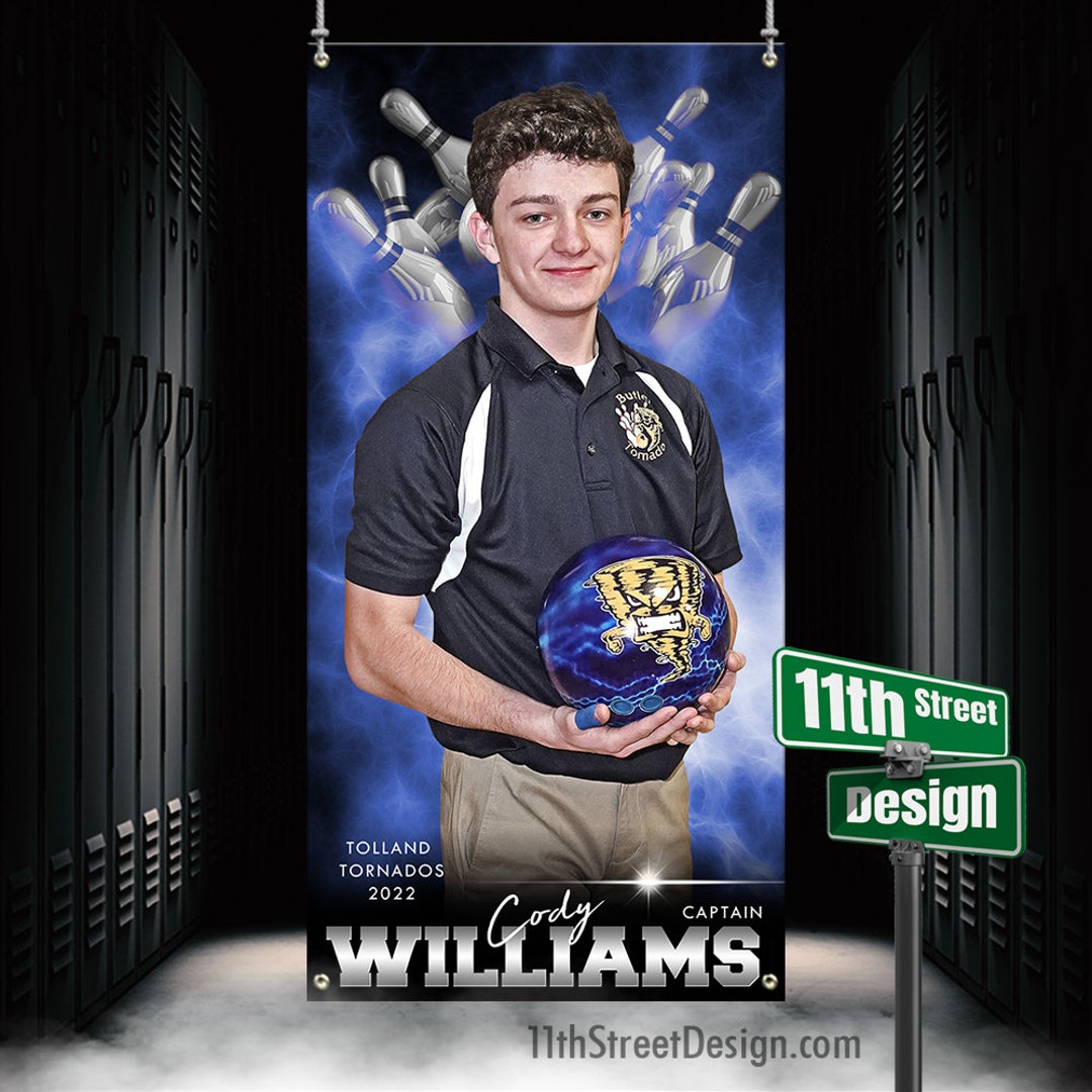 Custom Sports Banner Electric Explosion Bowling Etsy