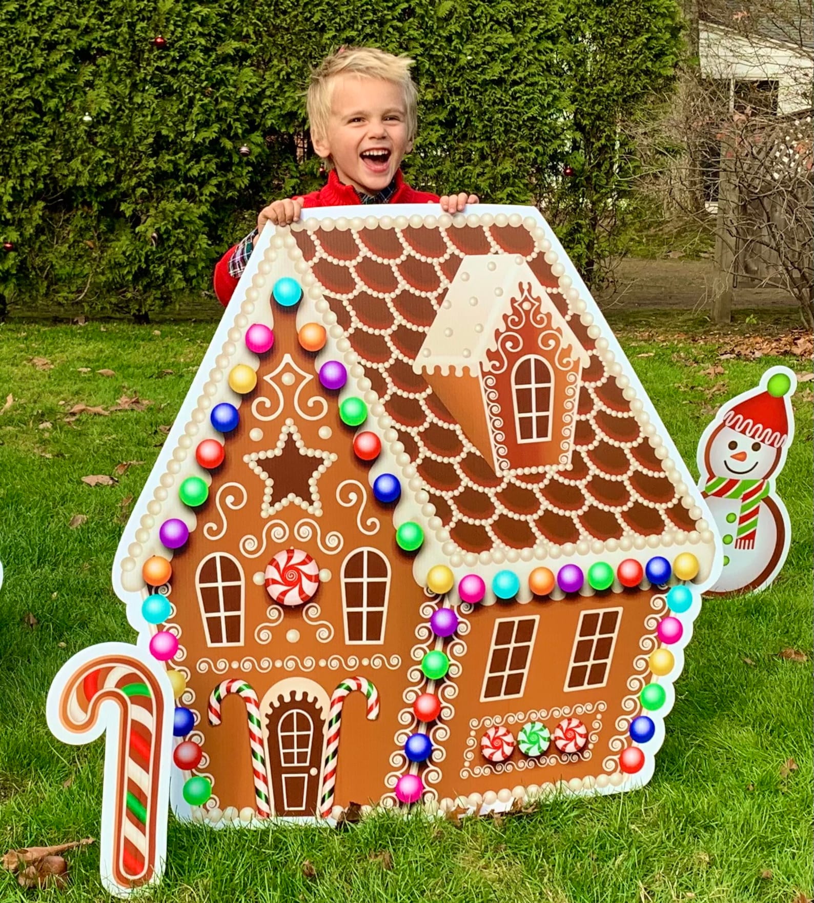 Big Gingerbread House Lawn Decorations Christmas Theme Yard Etsy