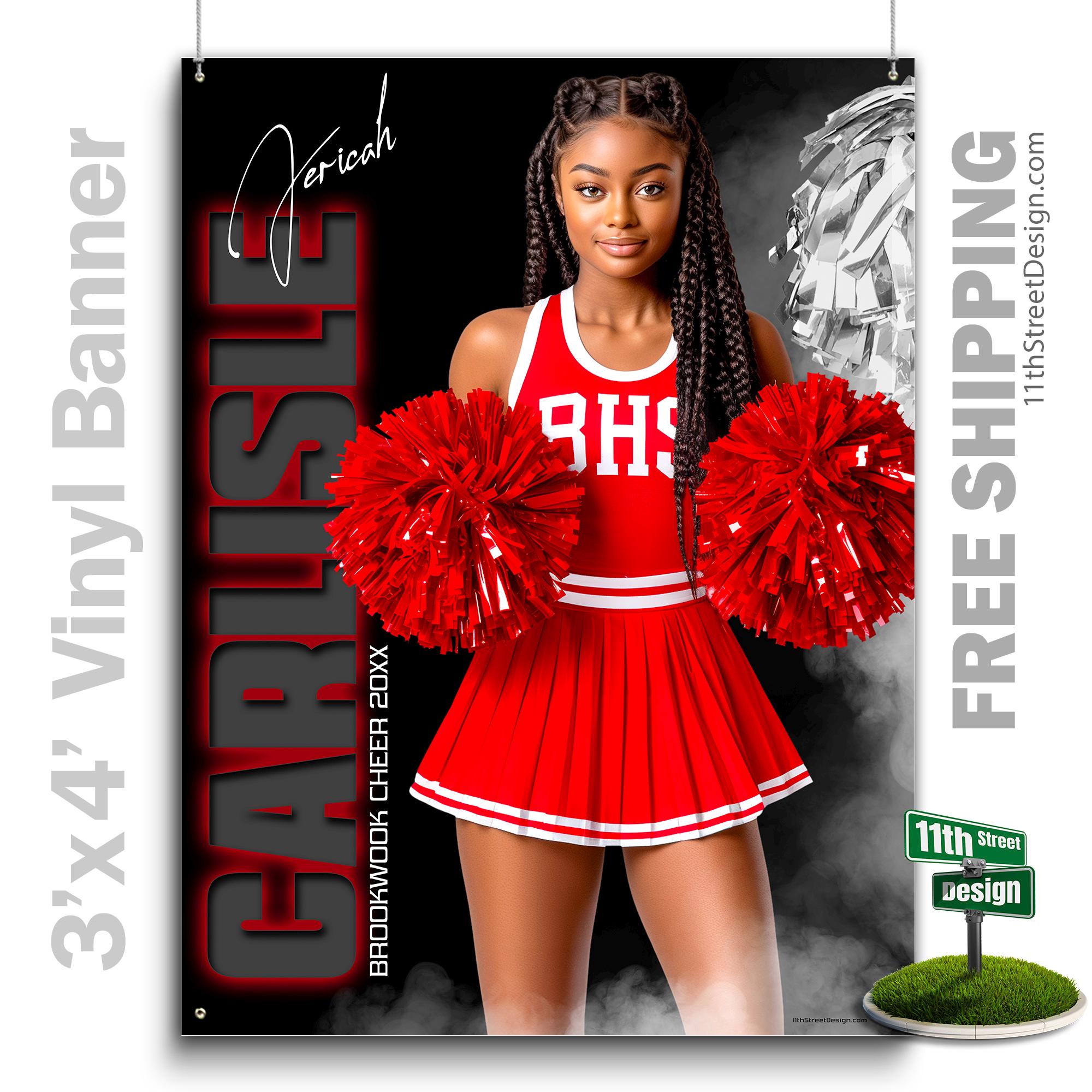 Custom-printed Vinyl Cheer Banner, Weatherproof High School Senior ...