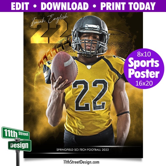 Sports Poster • Edit Now Online • Print Today • Digital Download