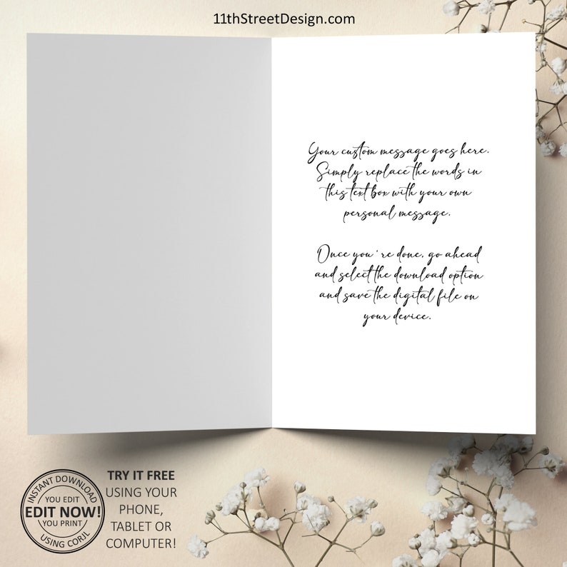 Printable 1st Anniversary Card for Husband or Wife Digital - Etsy