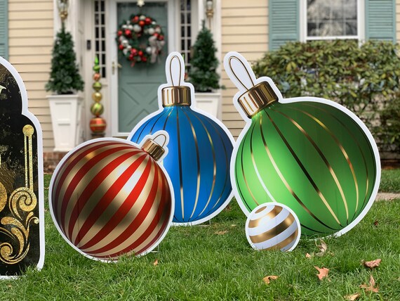 Large christmas sale ornaments for yard