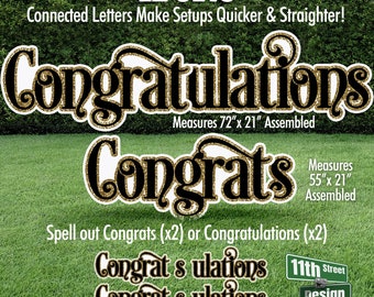 Congratulations and Congrats, Yard Card Setup Fillers, Grad Party Yard Signs, Class of 2022, Yard Card Business Supplier, Graduate Flair