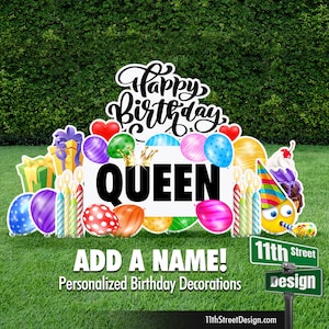 Personalized Birthday Party Lawn Decorations, Customized Happy Birthday Yard Signs Birthday Party Lawn Greeting, Yard Card Business Supplier