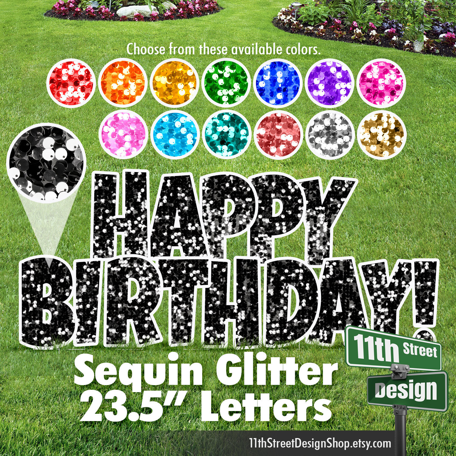 Large 23.5 Minecraft Inspired Happy Birthday Yard Card EZ Quick Set i