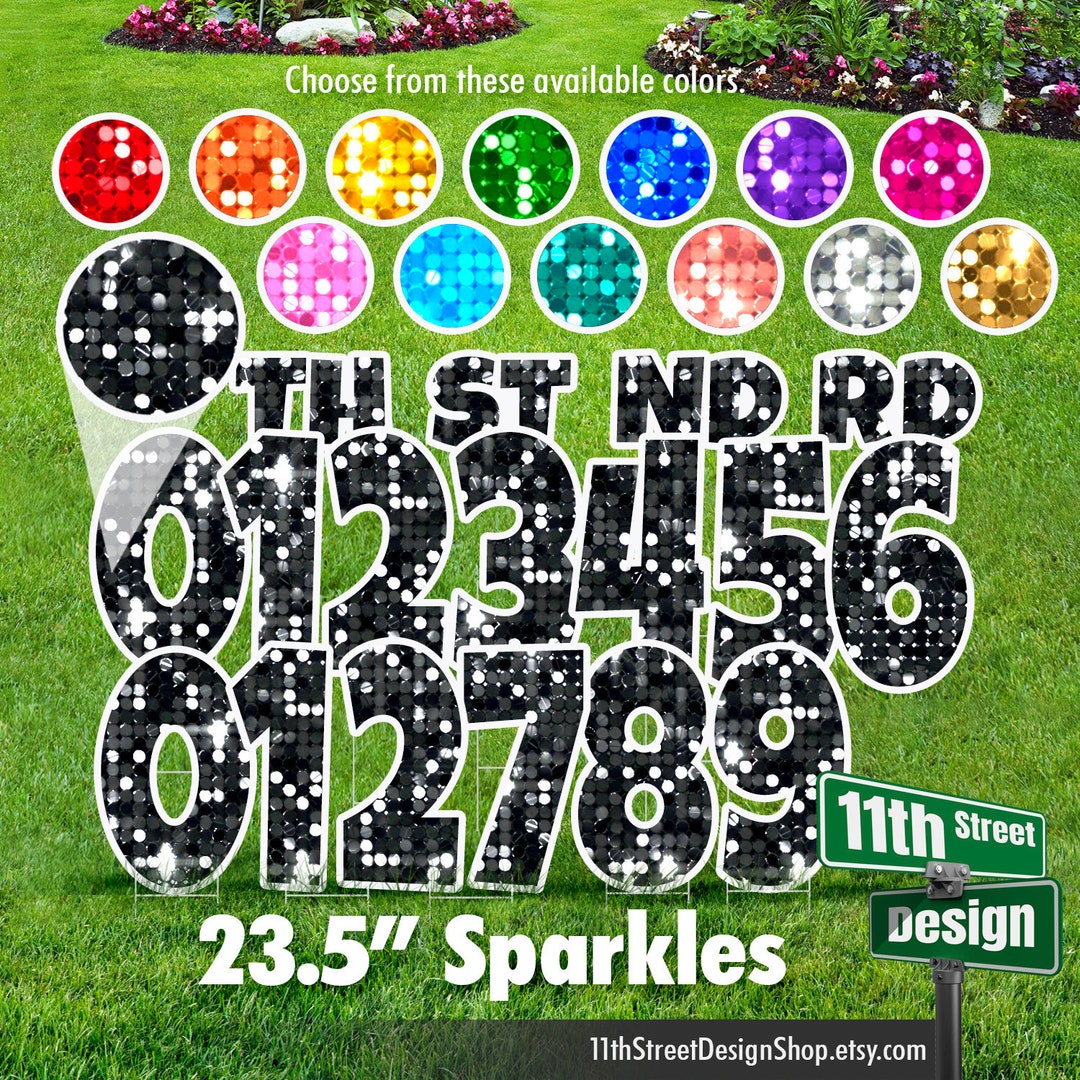 23.5 Numbers Luckiest Guy, Large Yard Sign Number Set Includes 0-9 Plus ...