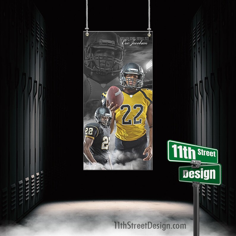 Custom Printed Vinyl Football Banner Perfect for Etsy