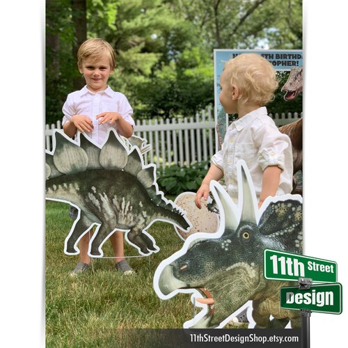 Dinosaur Birthday Party Lawn Decorations, shops Dinosaur Yard Sign Set, Dino Party Theme, Dinosaur Photo Frame, Yard Card Business Supplier 0001